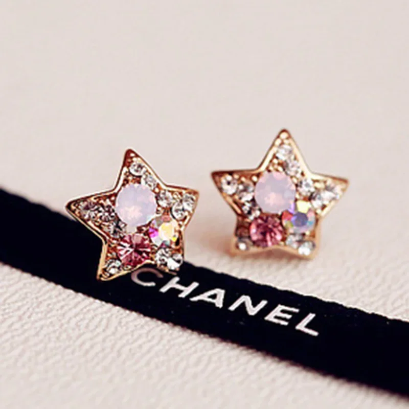 Korean Rhinestones Clip Earrings For Women Girl Party Jewelry Gift ear clip earrings clip earrings ear clip ear accessories