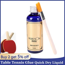 100ml Speed Liquid Super With Special Brush Pingpong Racket Rubbers Table Tennis Liquid Glue Ping Pong Ball Accessories
