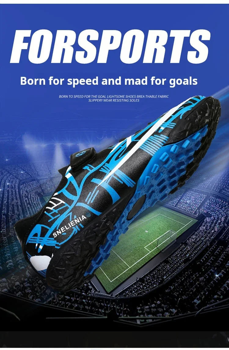 Description Picture 4 of itemUltralight Training Professional Non Slip Boy TF/FG Soccer Studded Shoes New Children Football Shoes Fast Futsal Football Boots