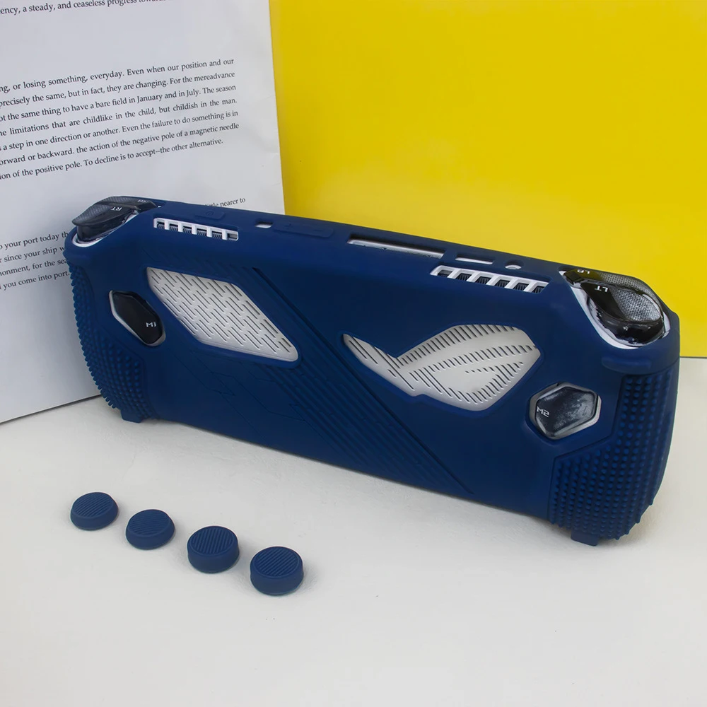 2 in 1 Case + Thumb Stick Caps Kit For ASUS ROG Ally Handheld Console Silicone Case Cover Protective Sleeve Game Accessories