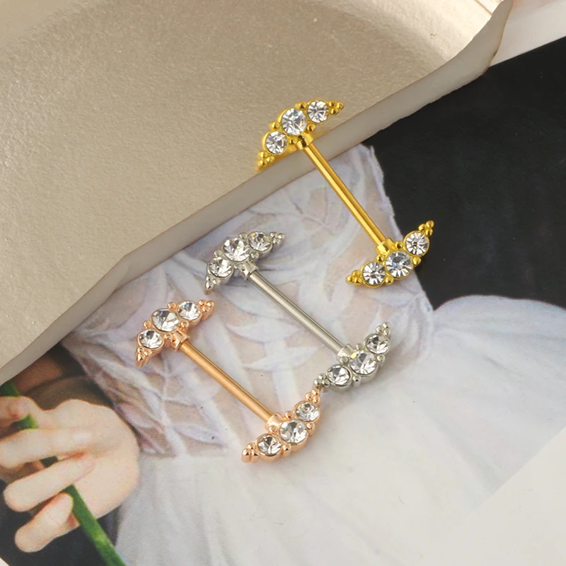 14G Nipple Rings Screw Surgical Steel Nipplering Barbell Tongue Rings Nipple Piercing Jewelry CZ Heart Straight Dangle Nipple Ri