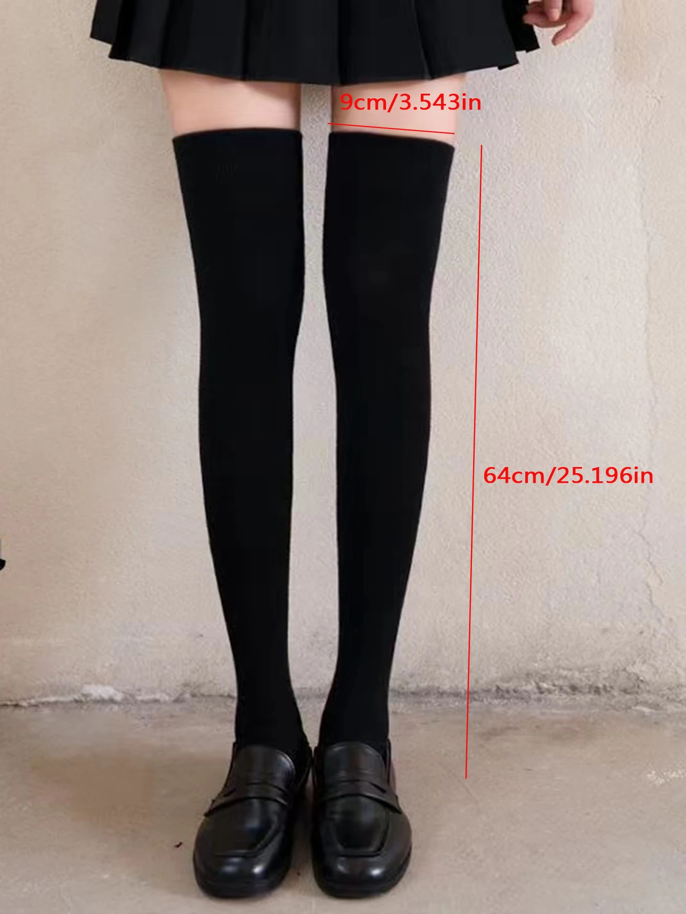 Neue Herbst Winter Warme Kniehohe Strümpfe Student Socken Dame 1 Paar JK Mädchen College Stil Baumwolle Dicke Schwarze Strümpfe – Detail 11