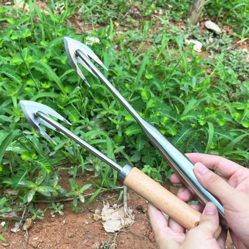 

1PCS Stainless Steel Garden Weeders Grass Rooting Loose Soil Hand Weeding Removal Puller Gardening Tools Multifunctional Weeder