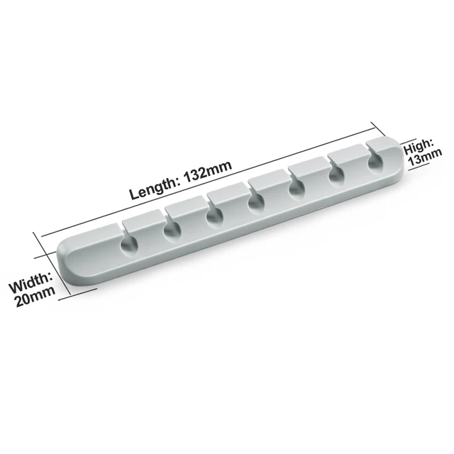 Silicone Self-Adhesive Cable Organizer Clips - Desktop Tidy & Wire Management Solution