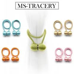 Earphone Pearl Curtain Binding Magnet Magnetic Suction Curtain Buckle Free Mounting Perforated Cow String Curtain Binding Rope