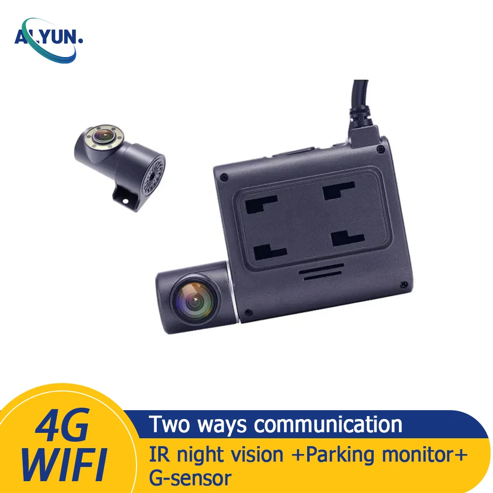 

Dash Cam 4G Smart Vision Cam with Web APP Remote Monitor Dual Lens ADAS Record IR Night Vision GPS Tracking 2way talk Track