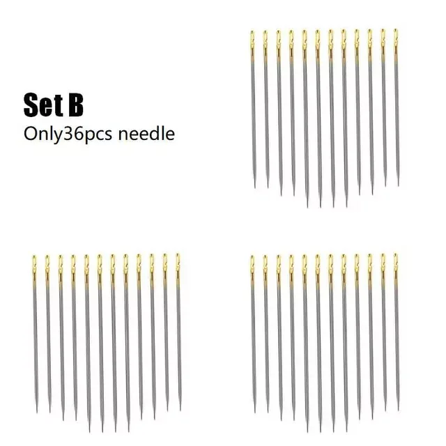 12/36 tk Suurte nõelaaasade õmblemine Automaatne niittikandid, pool pimedad nõela küljel rippuvad nõelad