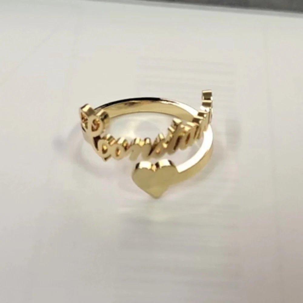 Custom Name Rings for Women Adjustable Personality Customized Ring Charm Silver Gold Stainless Steel Jewelry Best Beautiful Gift fashion hot game league of legends ring stainless steel ring new arrival men ring commemorative gift personality ring wholesale