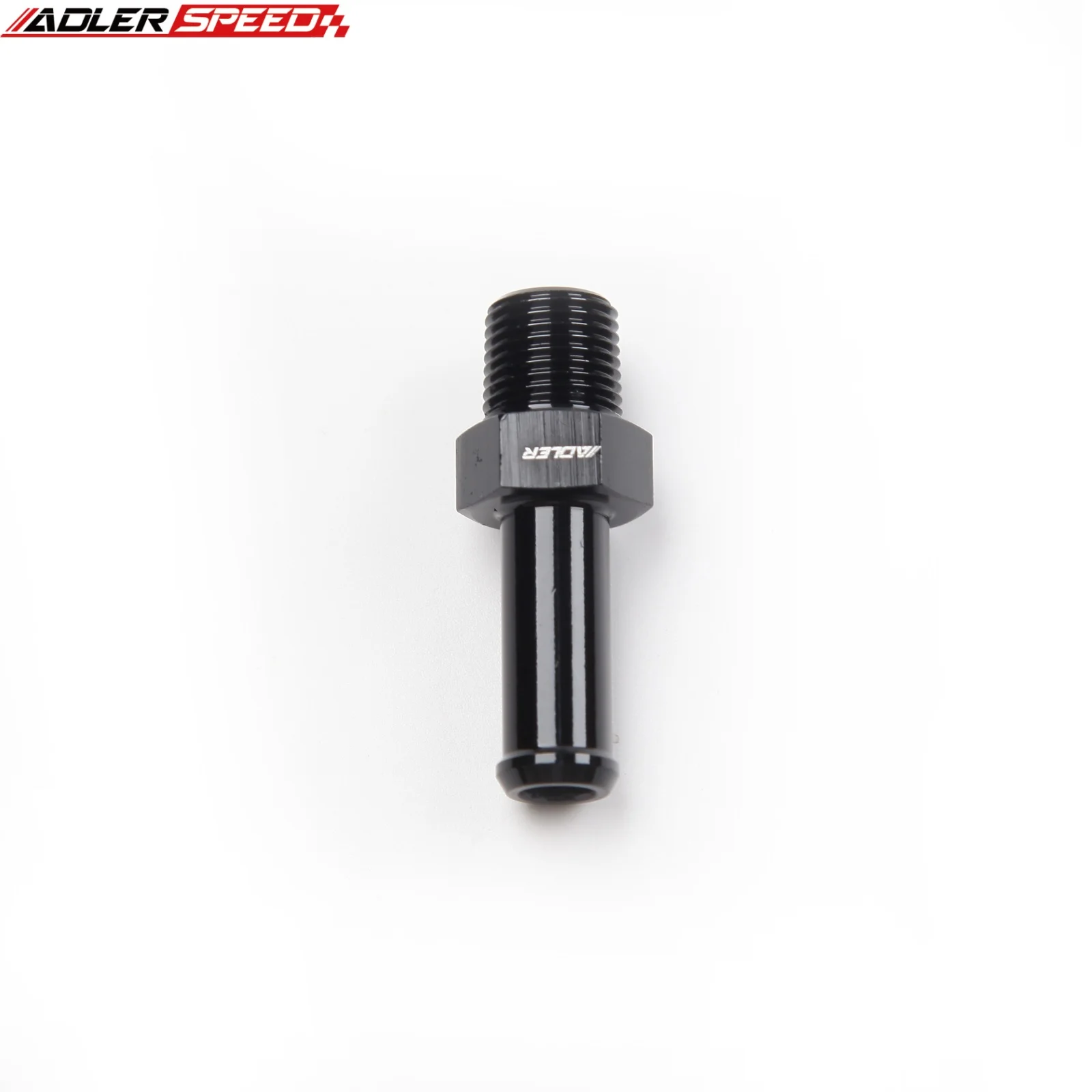 2PCS ADLERSPEED 스트레이트 1/8-27 NPT 7.7mm / 1/2-14 NPT 15.6mm 호스 바브 알루미늄 피팅 어댑터 블랙