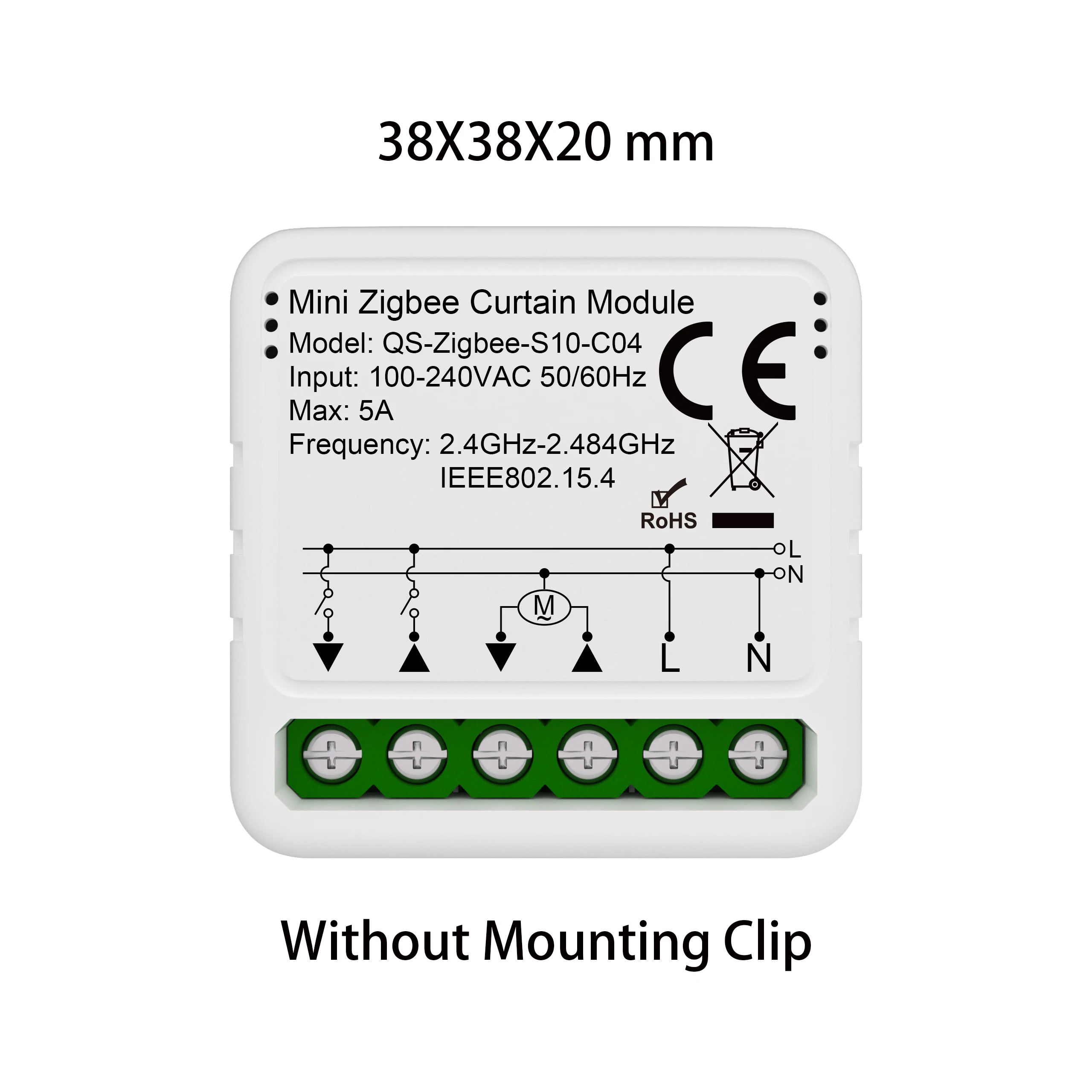 Tuya WiFi Zigbee Smart Curtain Switch Module for Roller Blinds thumbnail 3