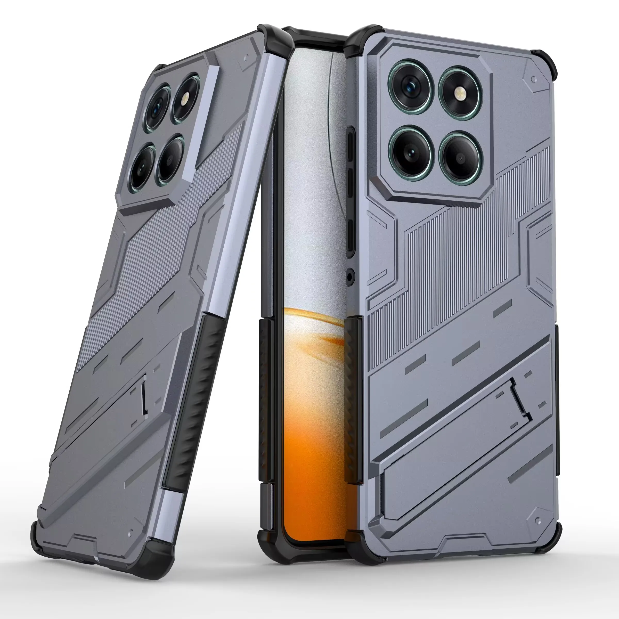 Senior Heavy Duty Armor Phone Case with Kickstand and Shockproof Hard Back Cover