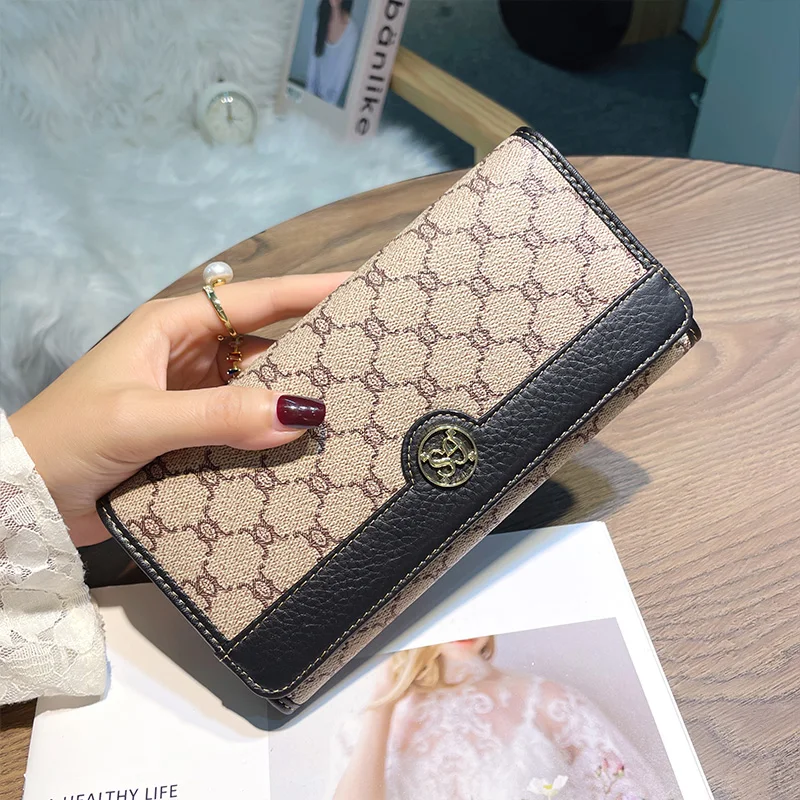 

Luxury Real Leather Women Wallets Branded Style Long Purse Triumphal Arch Wallet Ladies Clutch Bags Excellent Calfskin Billfold