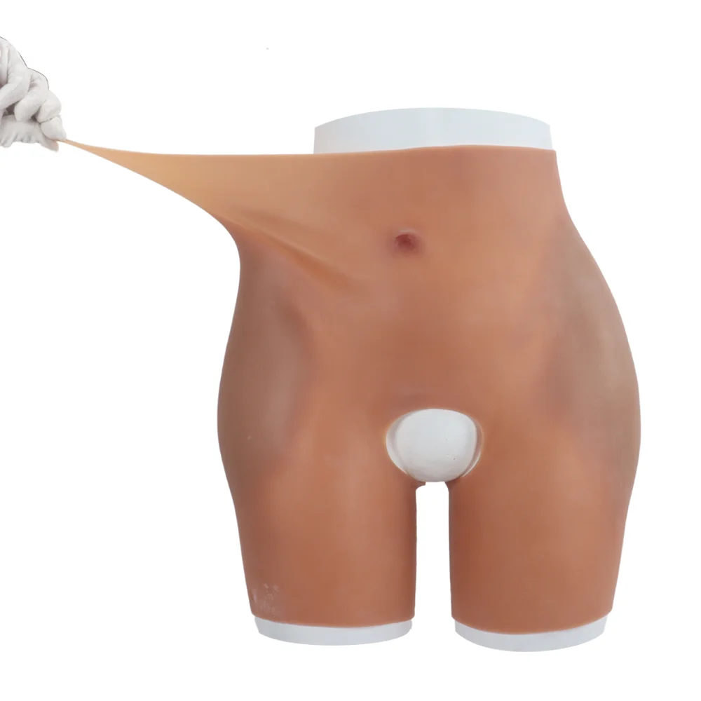 Calça feminina de silicone com abertura na virilha para aumento de glúteos e quadris, modeladora artificial com enchimento, ideal para cosplay de mulheres africanas plus size._voghion.com