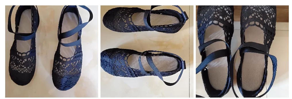 Elegante Frau Schuh Sommer Air Mesh Wohnungen frauen Atmungsaktive Mary Jane Schuhe Damen Knöchel Riemchen Ballett Schuhe Ausschnitt Spitze Loafer – Detail 11