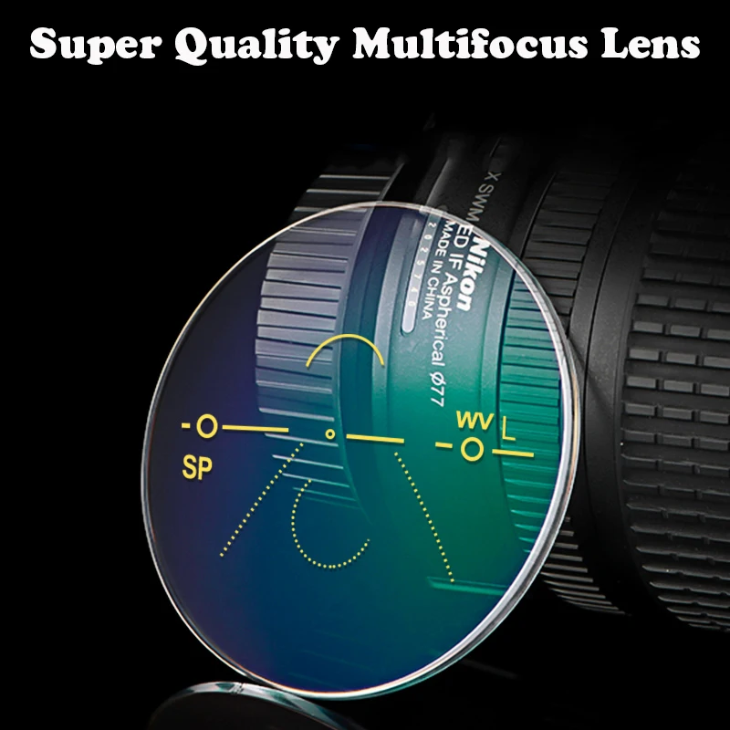 Photochromic Progressive Prescription Lenses multi-focus 4 Times Hardness MR-8 Super Tough 1.56 1.61 1.67 1.74 Aspheric Resin prescription glasses lenses