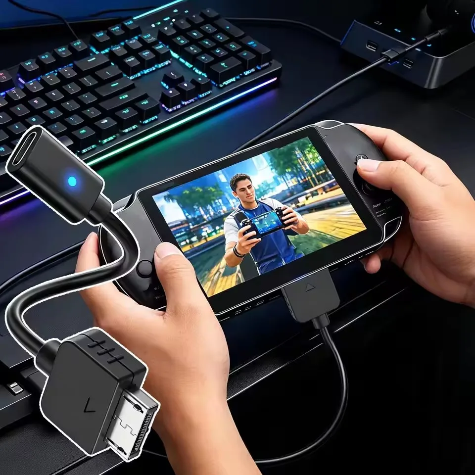 플레이스테이션 비타 1000 컨트롤러 충전 어댑터용 USB C 케이블, PS 비타 1000 콘솔용 C타입 LED 변환 코드, 전원 케이블
