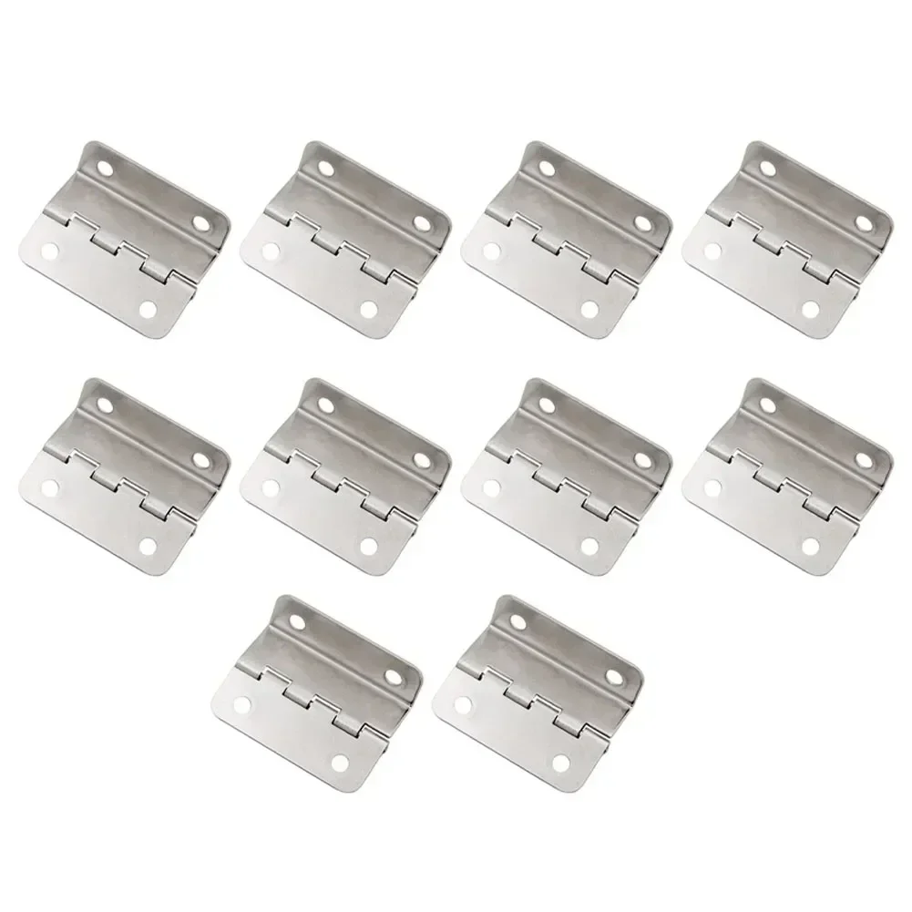 Wooden Box Tri-Fold Hinge Right Angle 4-Hole Hardware 10pcs Home Improvement Spare Parts Cabinet Door Furniture Fitting