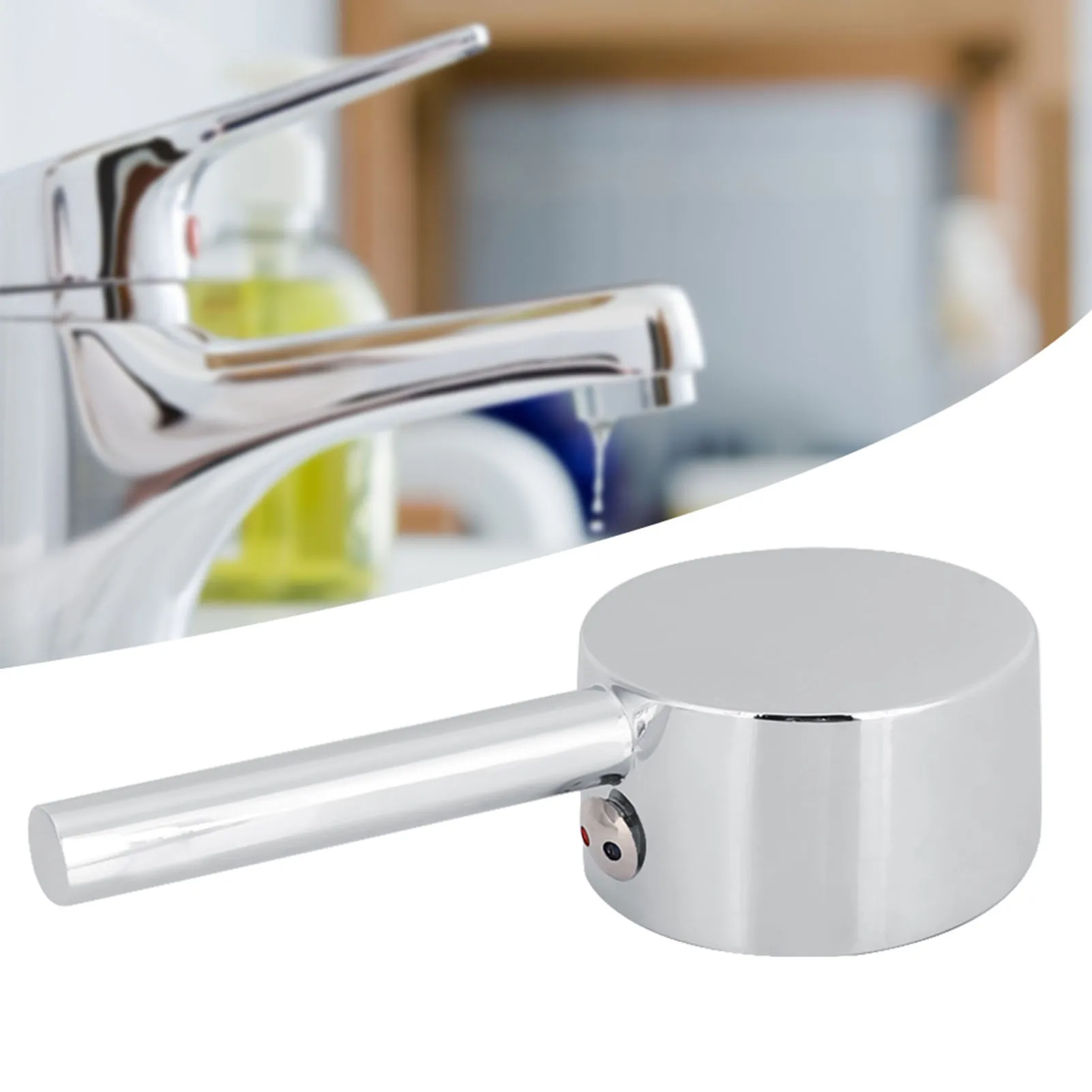 Valve Core Bathroom Basin Water Tap Handle Zinc Alloy Faucet Lever Handle 45mm
