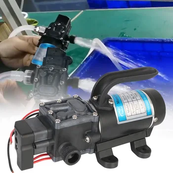 다이어프램 자체 프라이밍 펌프, DC 12V, 100W, 분당 8L, 물 스프레이, 세차 마이크로 고압 농업 전기 워터 펌프