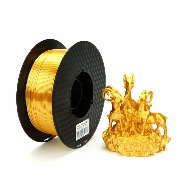 3d Pen Printing Materials Shiny Metallic Smooth Silver Gold pla Silk PLA Filament 1.75mm 500g 3d Printer Filament Silky Shine silk pla 3d filament 1 75mm 1kg spool silk texture for 3d printer smooth print materials eco friendly vacuum package