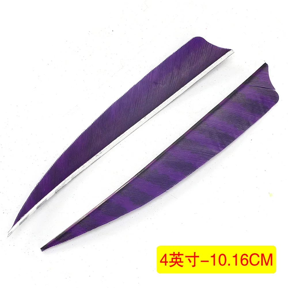 Plumes Pour Flèches De Tir à L'arc – Naturelles Barrées – Parabolique – Aile Droite – Lot De 25