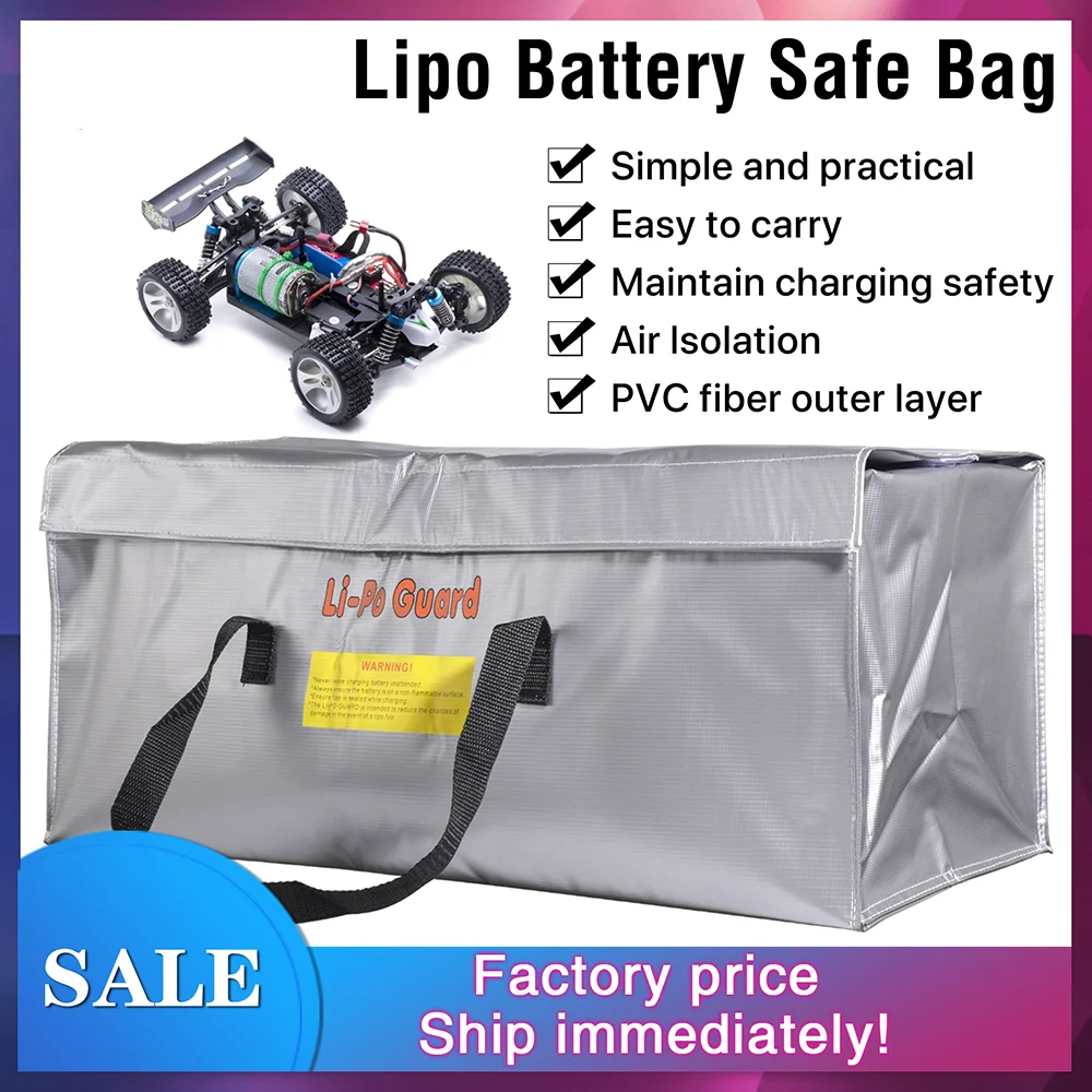 Lipo Guard Batterie-Safe-Tasche, feuerfest, für RC-Car-Drohnenbatterien, Reiseaufbewahrung, Aufladen, große explosionsgeschützte Taschen, tragbar