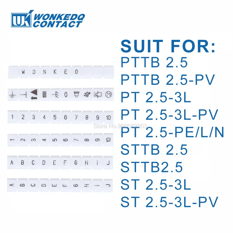 ZBFM5 Label 10Pcs For Multi-Level PTTB/STTB 2.5 PT/ST-2.5-3L DIN Rail Terminal Block Accessories wire connectors din rail terminal block din rail