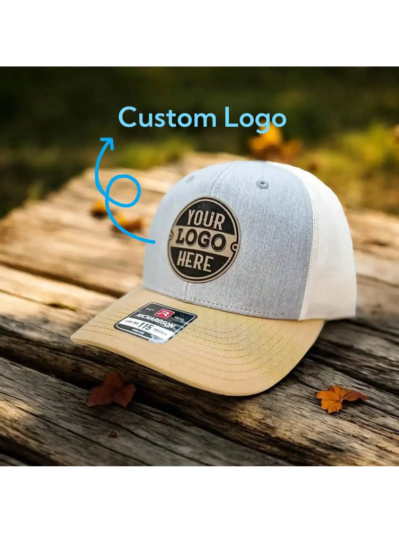 Custom Logo Hat, Bulk Custom Leather Patch Hat, Bulk Hats, Leather Patch Hat, Logo Hat, Business Merch, Gift, Holiday, Christmas