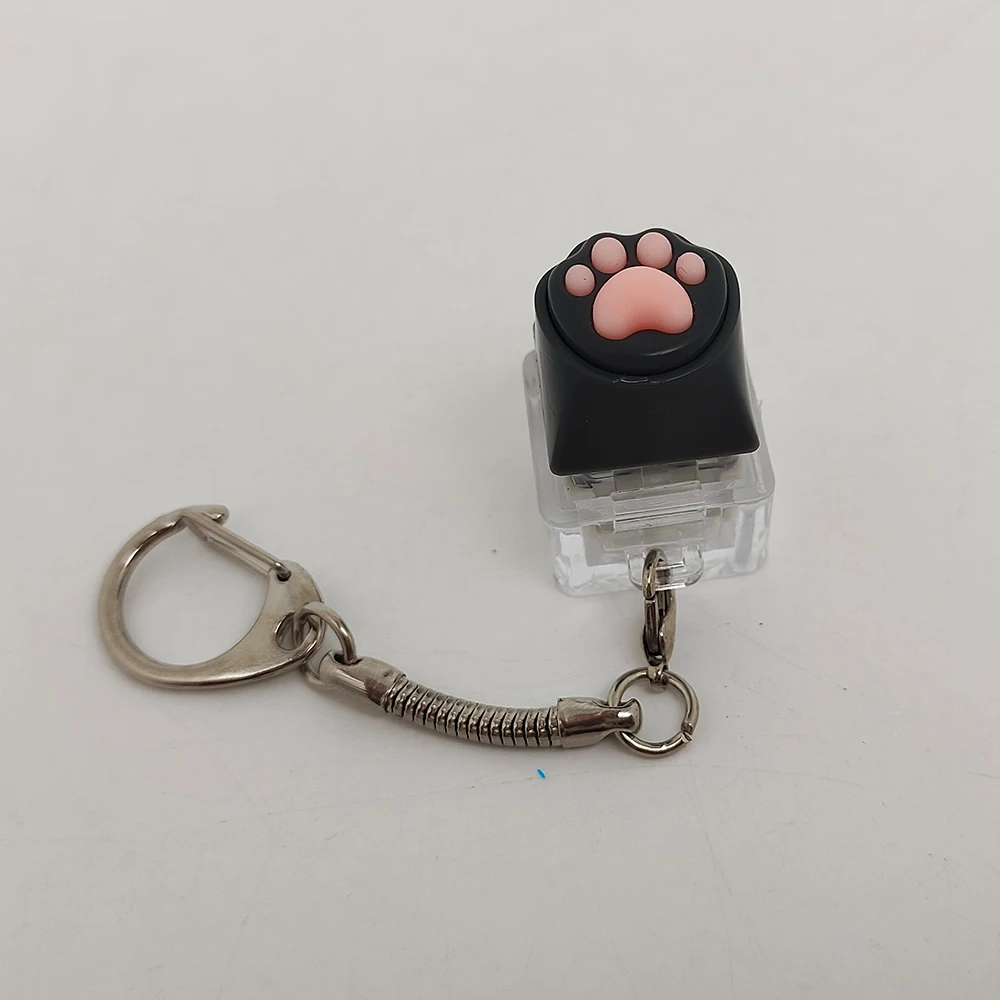 귀여운 고양이 발톱 키체인 열쇠고리 손가락 끝 압력 해소 장난감 키캡 테스터 백팩 펜던트 축제 커플 선물