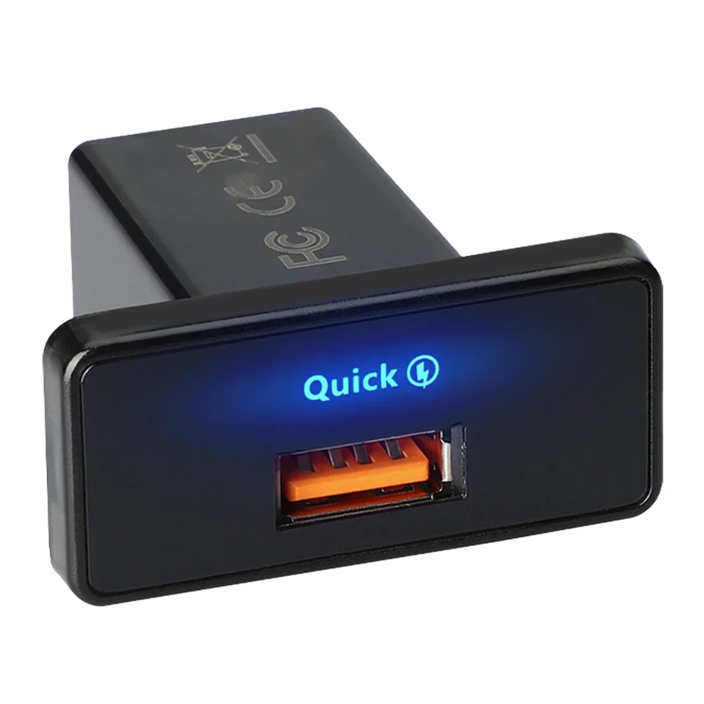 18W/30W Car Charger Fast Charging PD Type C/USB Car Charger Power Socket USB Phone Charger Adapter Panel for RV Boat Truck