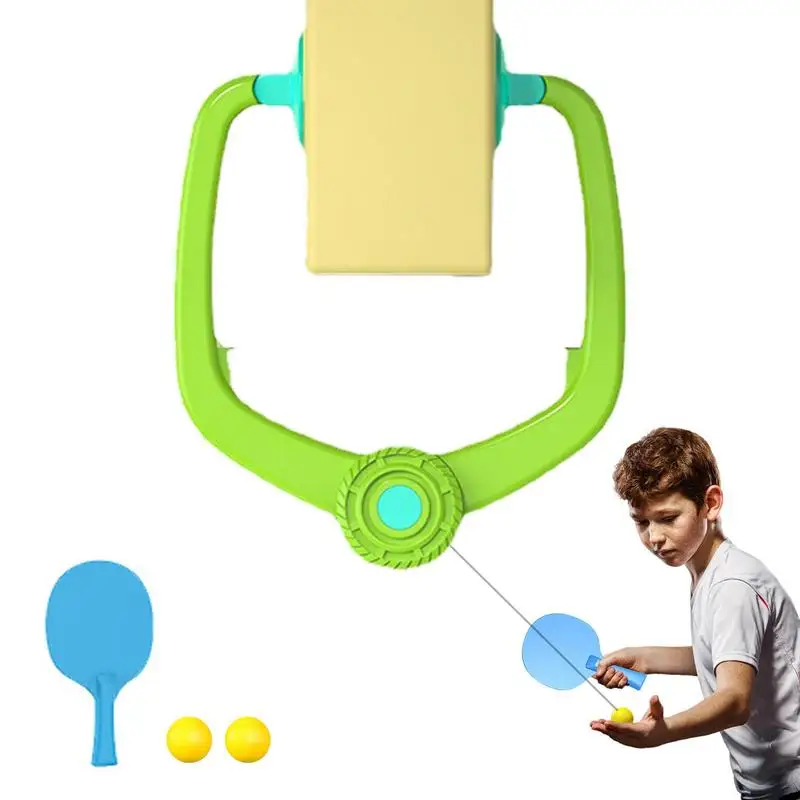 

Hanging Table Tennis Trainer 2 Racket & 3 Practice Ball Portable Table Tennis Exerciser Children Self Training Portable