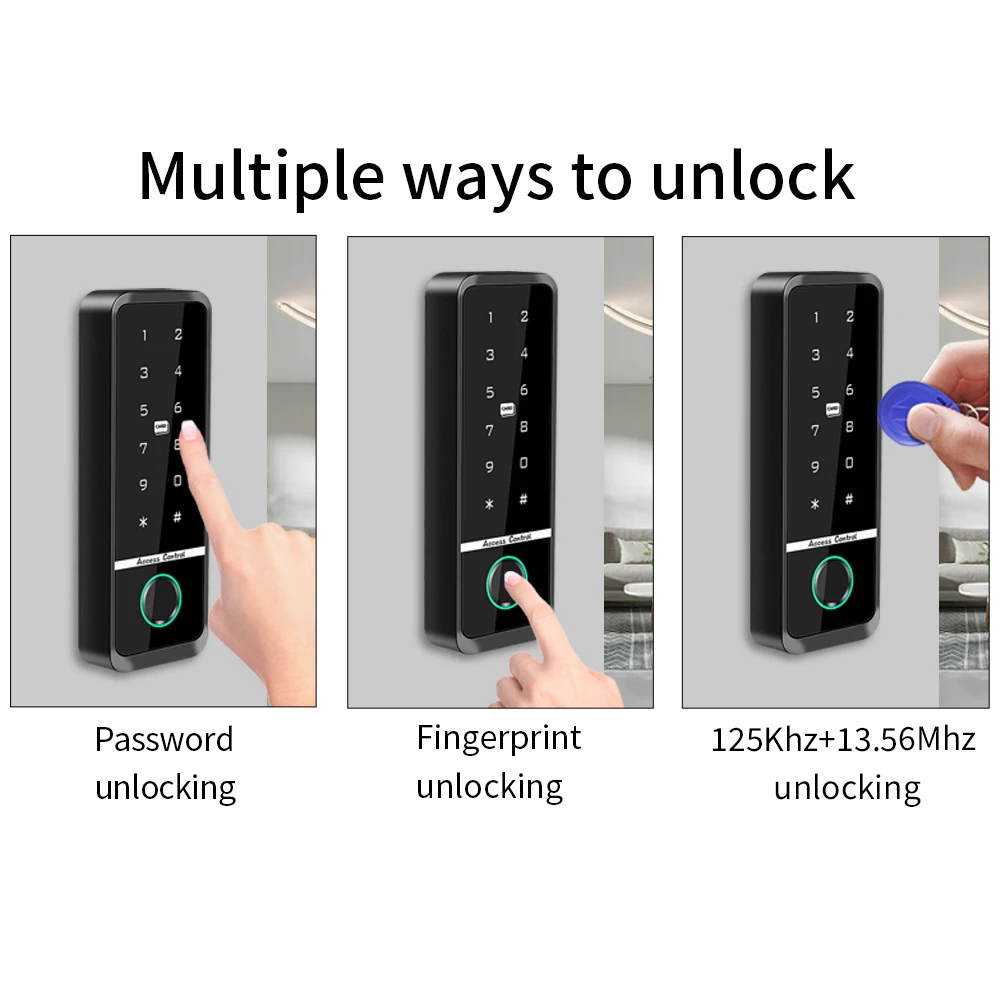 Access Control Keypad Outdoor Access Control Keypad System Kit Waterproof RFID 125KHz 13.56MHz NFC Electric Magnetic Lock Strike