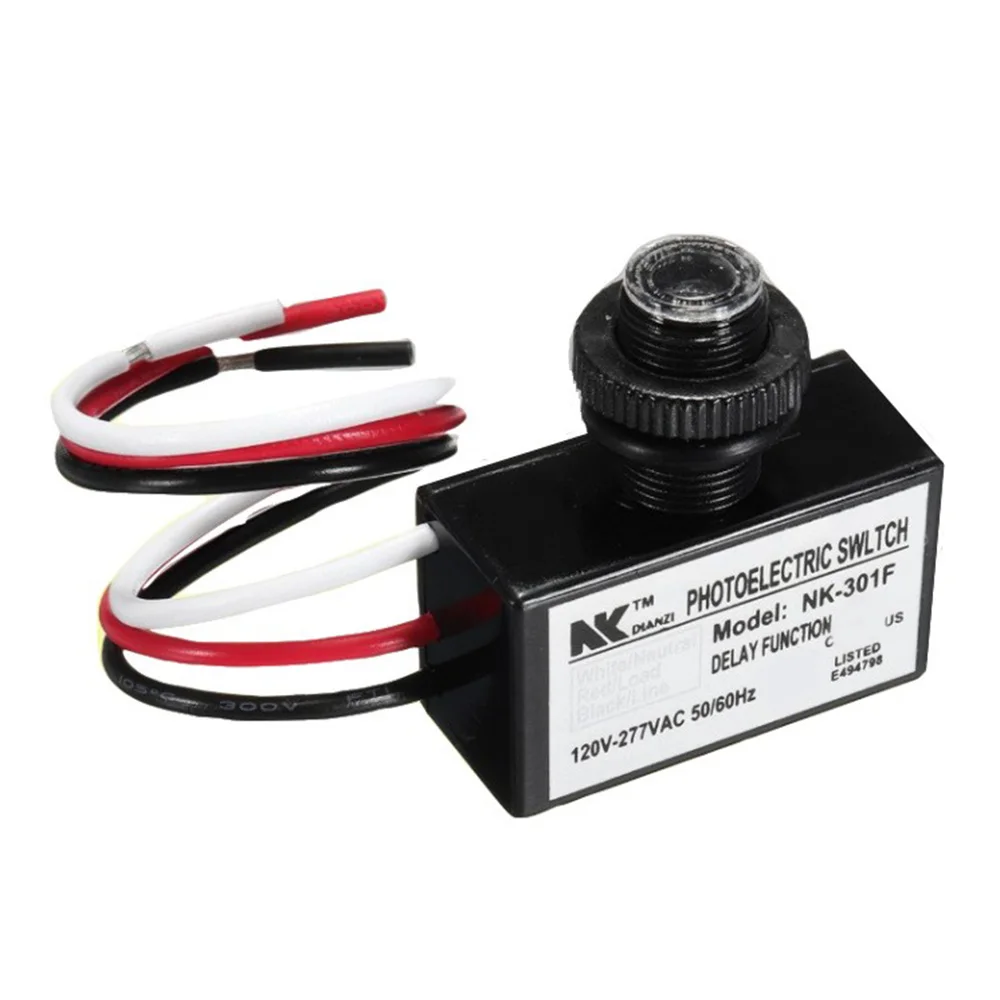 AC 120V-277V Light Control Switch LED Lamp Light Sensor Dusk To Dawn Sensor Photoelectric Switch Light Photocell Sensor Light