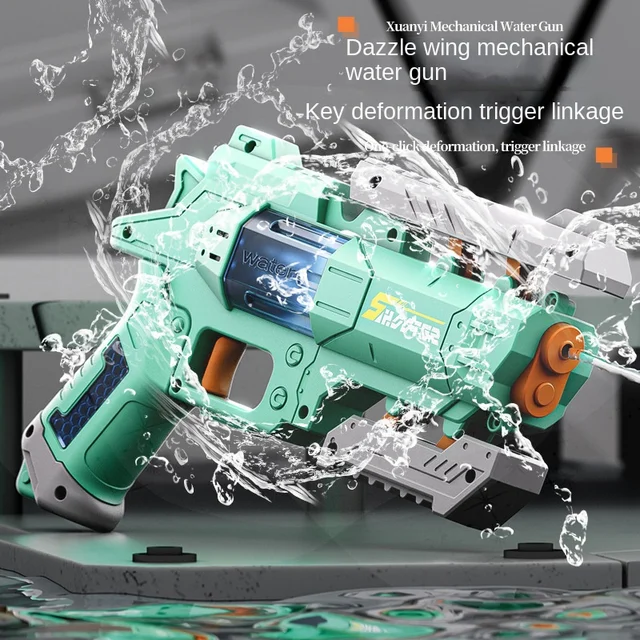New left wheel Water Gun with transformable manual firing for outdoor continuous water play Toys for Boys and Girls in summer 1