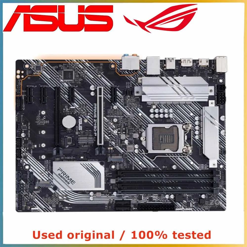 Материнская плата для компьютера ASUS PRIME, материнская плата LGA 1200 DDR4 128G для Intel Z490, десктопная материнская плата M.2 PCI-E 3,0 X16
