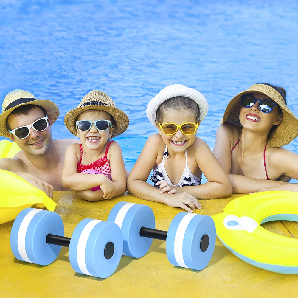 Water Aerobics Exercise Fitness Water Dumbbells Dumbbell Set Aqua Dumbbell EVA Float Barbell for Pool