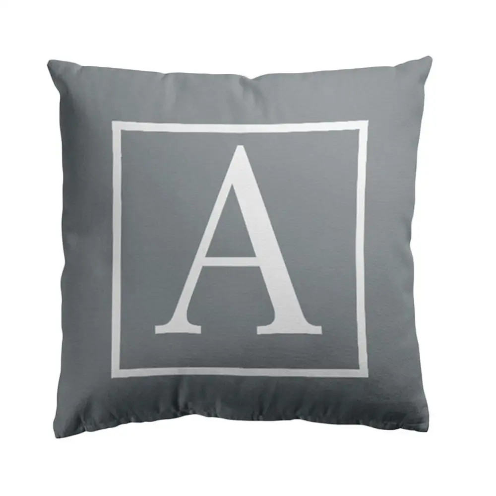 for Sofa Case Polyester Pillowcase 45x45cm Pillow Cushion Cover Gray English Letter Print Cushion Pillowcover cuscini decorativi