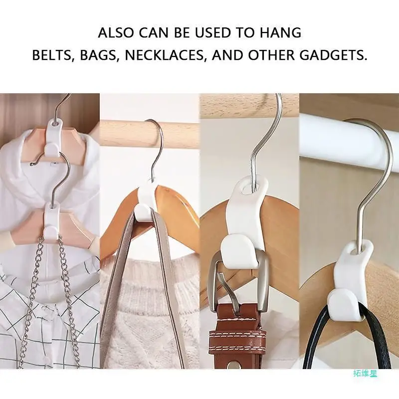 Clothes Rack 60pcs/set Plastics Hanger Connection Hook Stackable Space Saving Storage Multifunctional