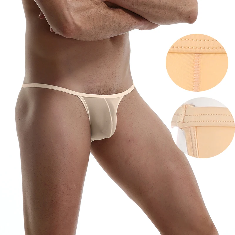 CLEVER-MENMODE Men's Sexy Lingerie Penis Bag Mini Underwear Ultra-Thin Transparent Panties Bikini Briefs Gay G-string Suspenders mens underwear
