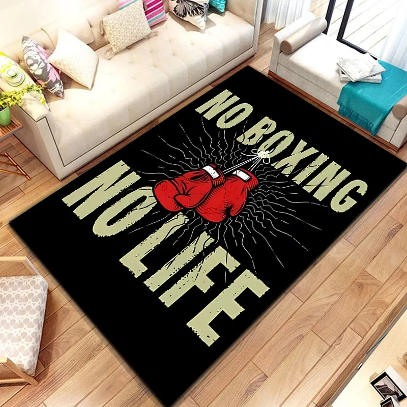 Kids Boxing Gloves Carpet Boxing Sport Theme Area Rug Indoor Entryway Doormat Bedroom Playing Room Floor Mat Lover Gift