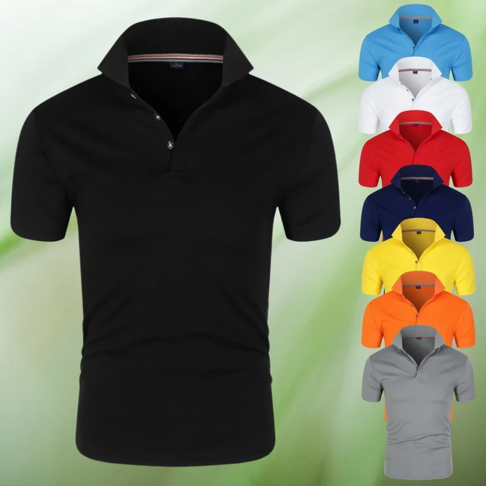 Men's Solid Color Polos 1