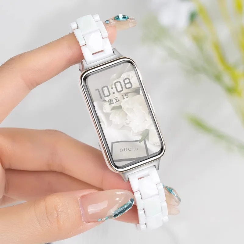Women's Colorful Resin Transparent Watch Strap Replacement Bracelet