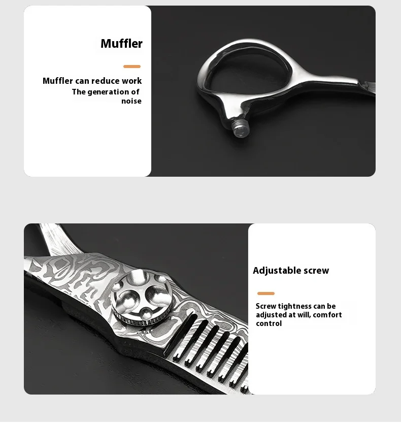 Professionelle Haarschere und Effilierschere, 12,7 cm, Friseurschere, Haarschneide- und Styling-Werkzeuge – Detail 11