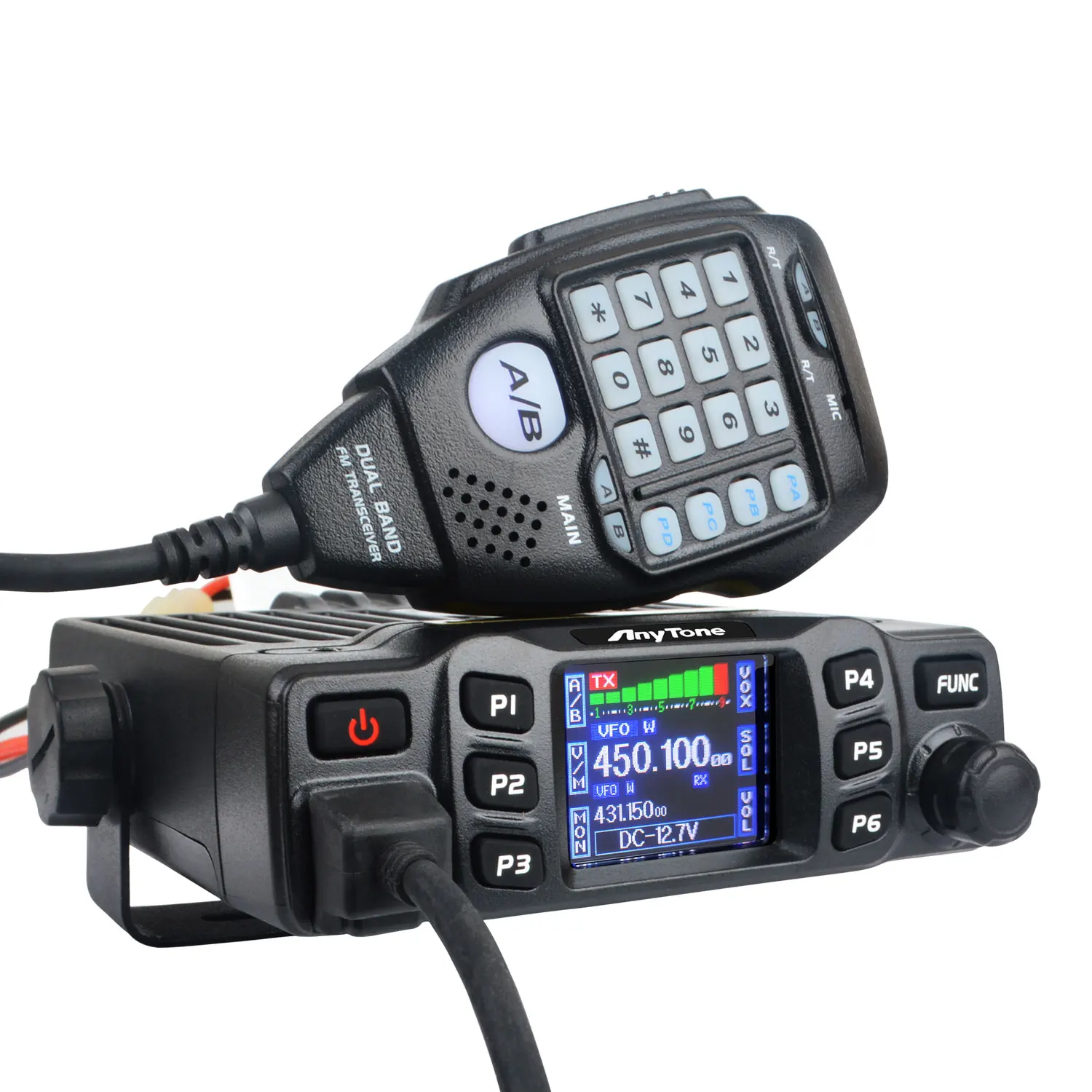 AnyTone Walkie Talkie GMRS AT-778UV AT-778UVII 136-174 & 400-490MHz 25W Dual Band VOX Analog Mobile Radio  Color Display 2