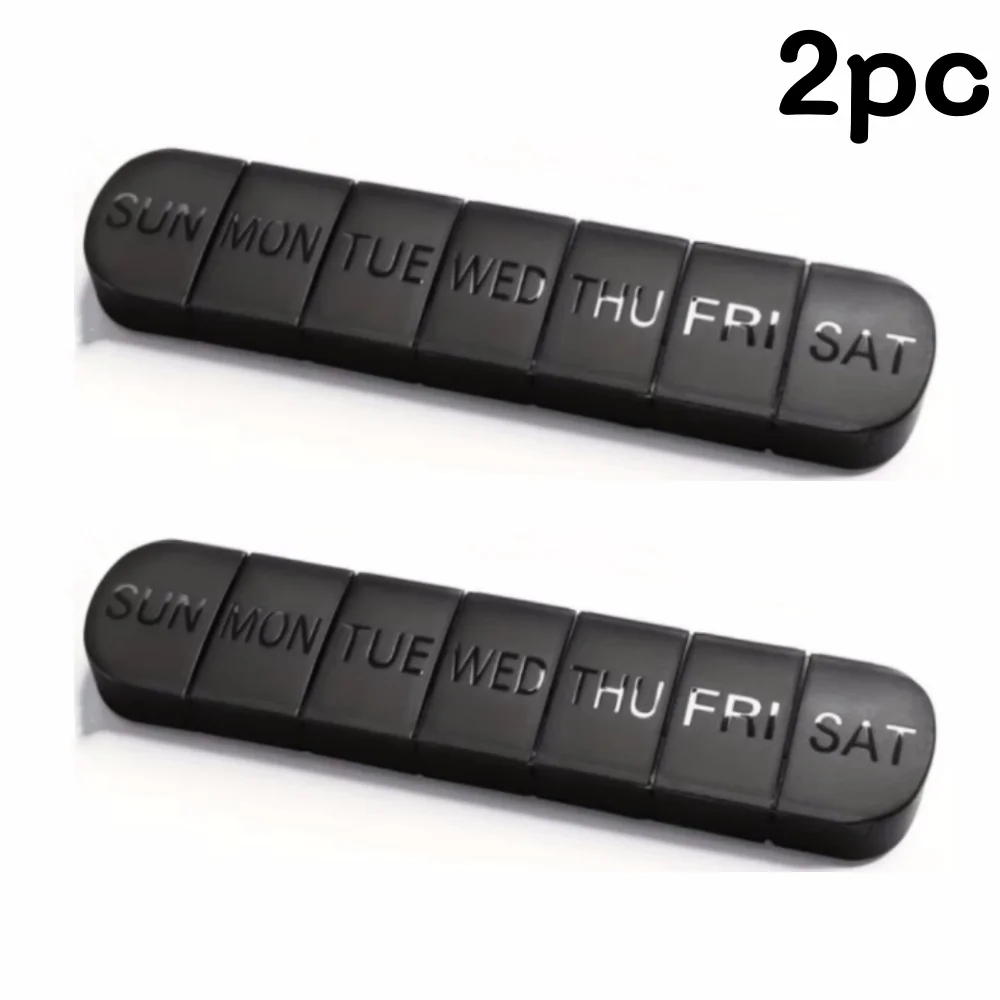Portable Weekly Pill Organizer with 7-Day Compartments for Medicine and Supplements