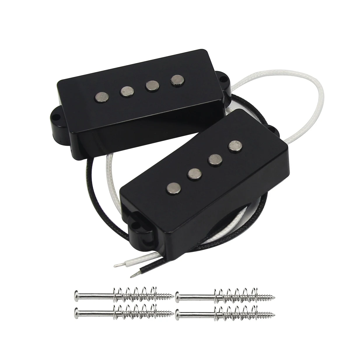 

FLEOR Open Alnico 5 PB P Bass Pickup Humbucker Pickup Bass 4 String Alnico V Black for PB Bass Parts Replacement