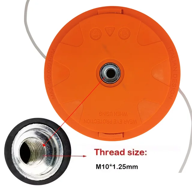 M10 Aluminum Head Nylon Grass Trimmer Head 2 Lijnen Brush Cutter Grass Universele Bump Feed Line Strimme Garden Tools 3