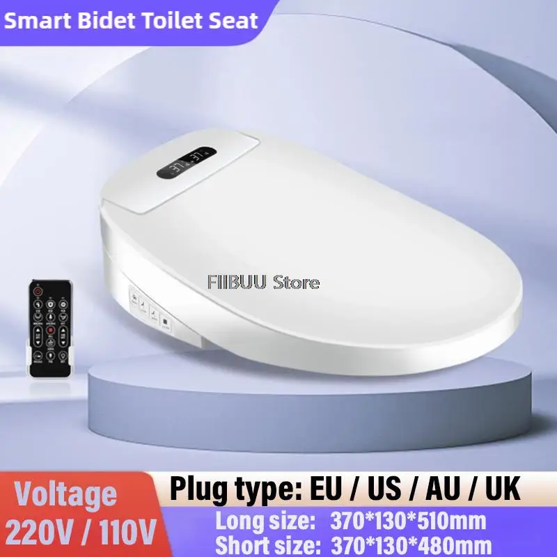 Smart Bidet Toilet Seat with Instant Heating Remote Control Heated Toilet Seat Bidet Cover Warm Air Dryer Feminine Wash toilet seat cover toilet seat accessories