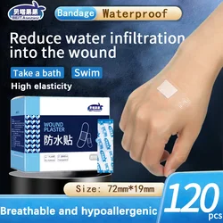 Pack of 120 Transparent Waterproof Hemostatic Band - Aids - Invisible, Breathable, and Anti - Wear - 120piece (Transparent band - aid)