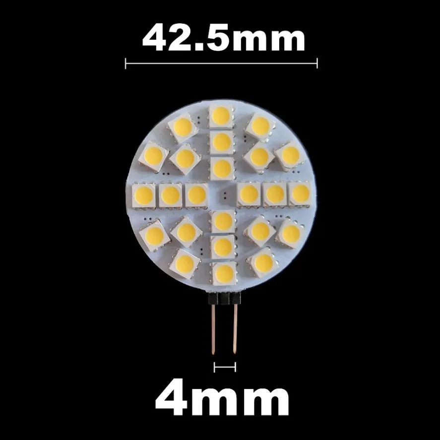 4.8W G4 소켓 5050 SMD Led 전구 DC 12V 할로겐 바이핀 램프 교체 LED 전구 1.2W 1.8W 2.4W 따뜻한 흰색/차가운 흰색 Led 조명